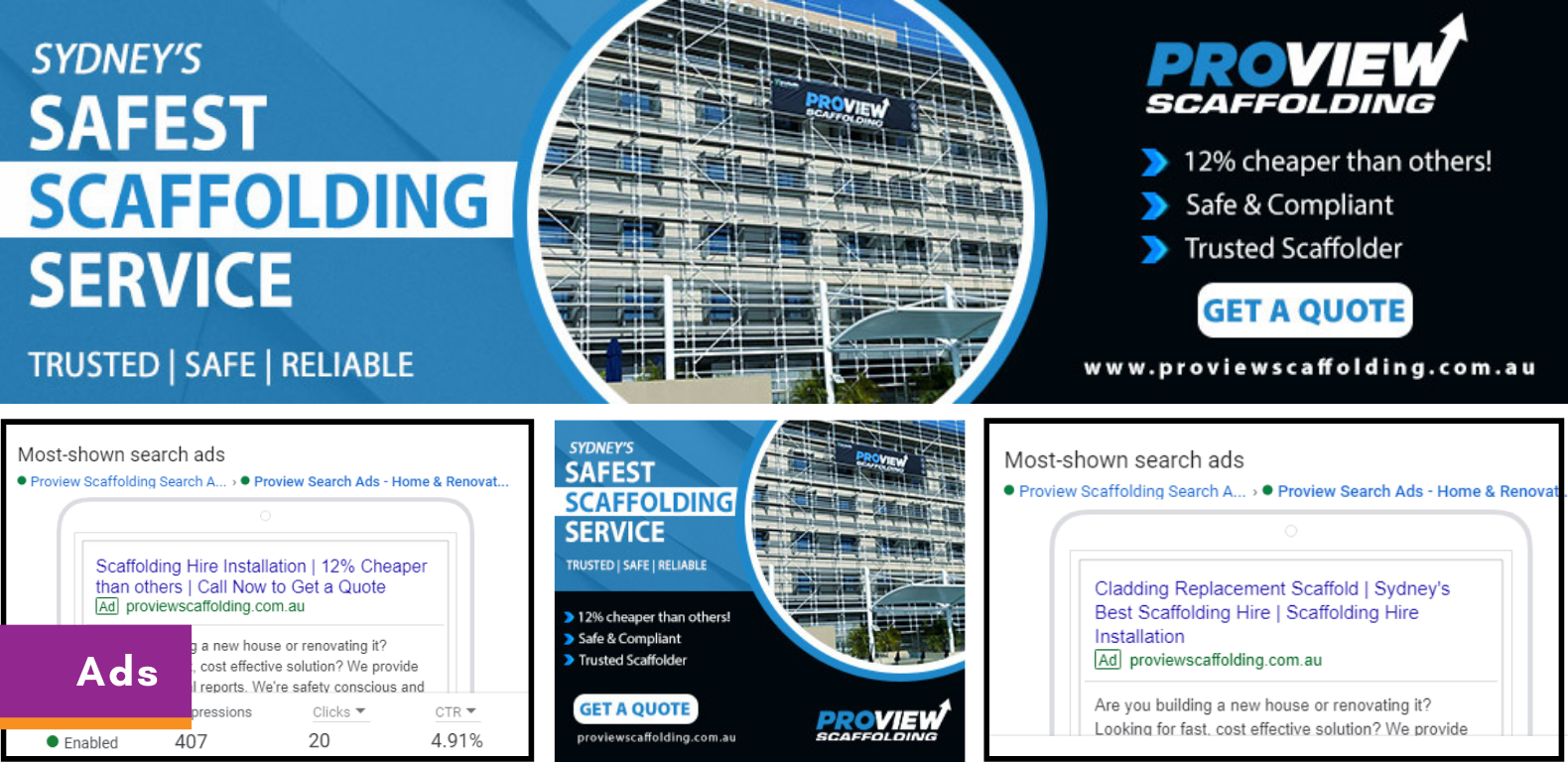 SEM-PPC-Proview-Scaffolding-Australia-Ads