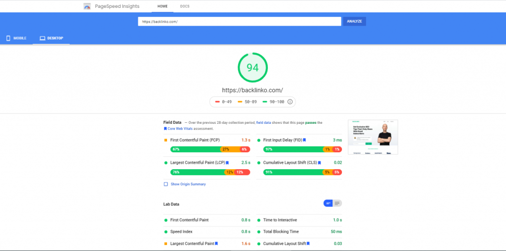 Page-Speed-Analysis-tool-in-action